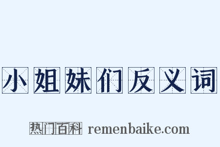 小姐妹们反义词是什么意思的图片